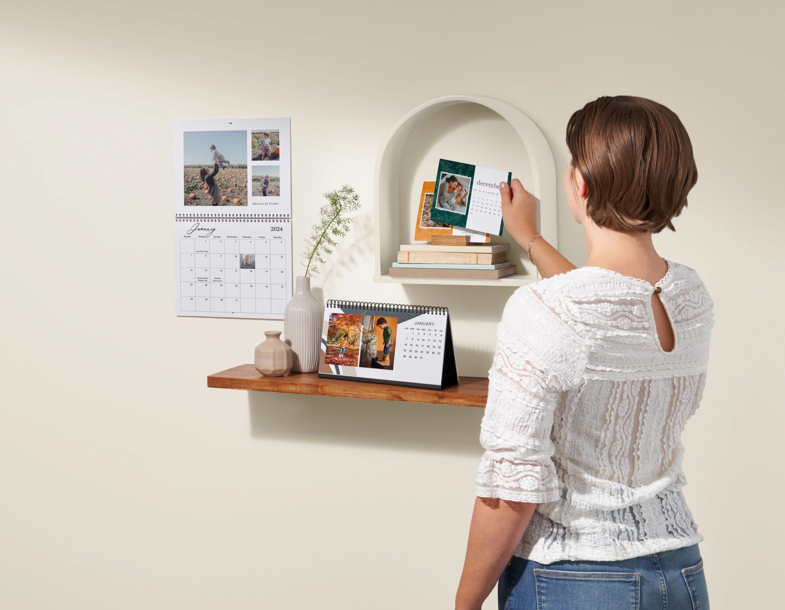 a selection of different photo calendars