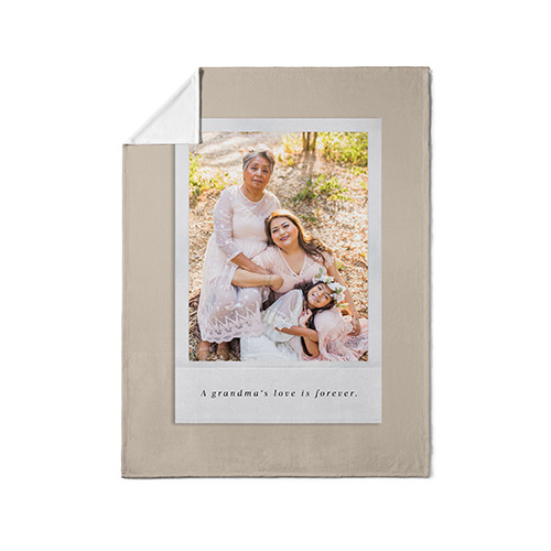 photo blanket with three generations of women in a family