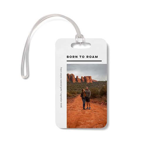 photo luggage tag