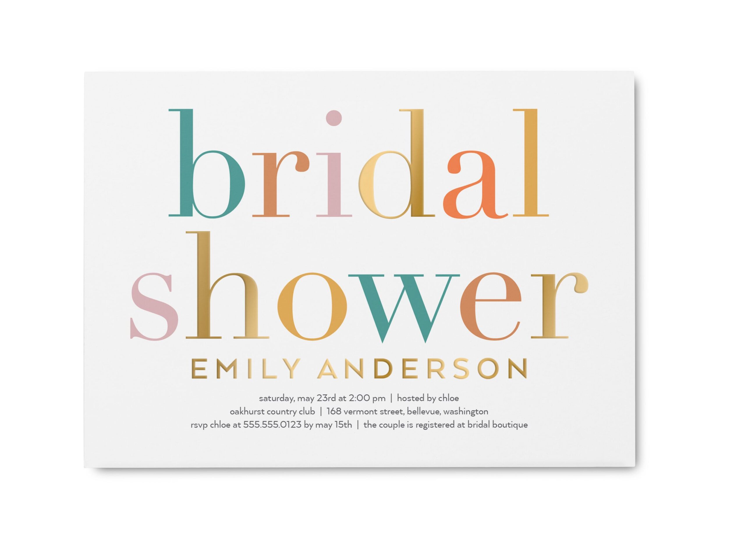 bridal shower invitation