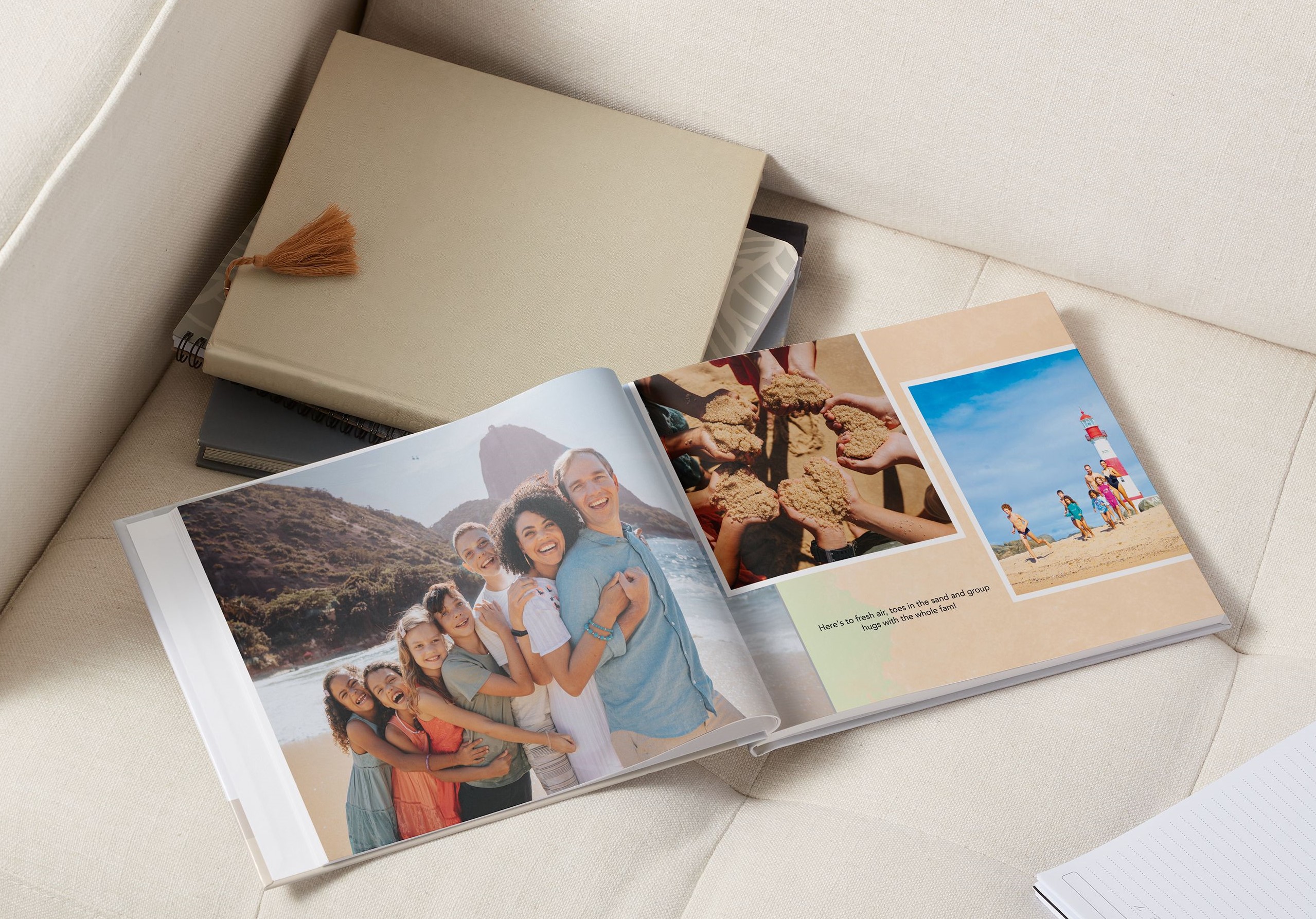 beach travel photo book