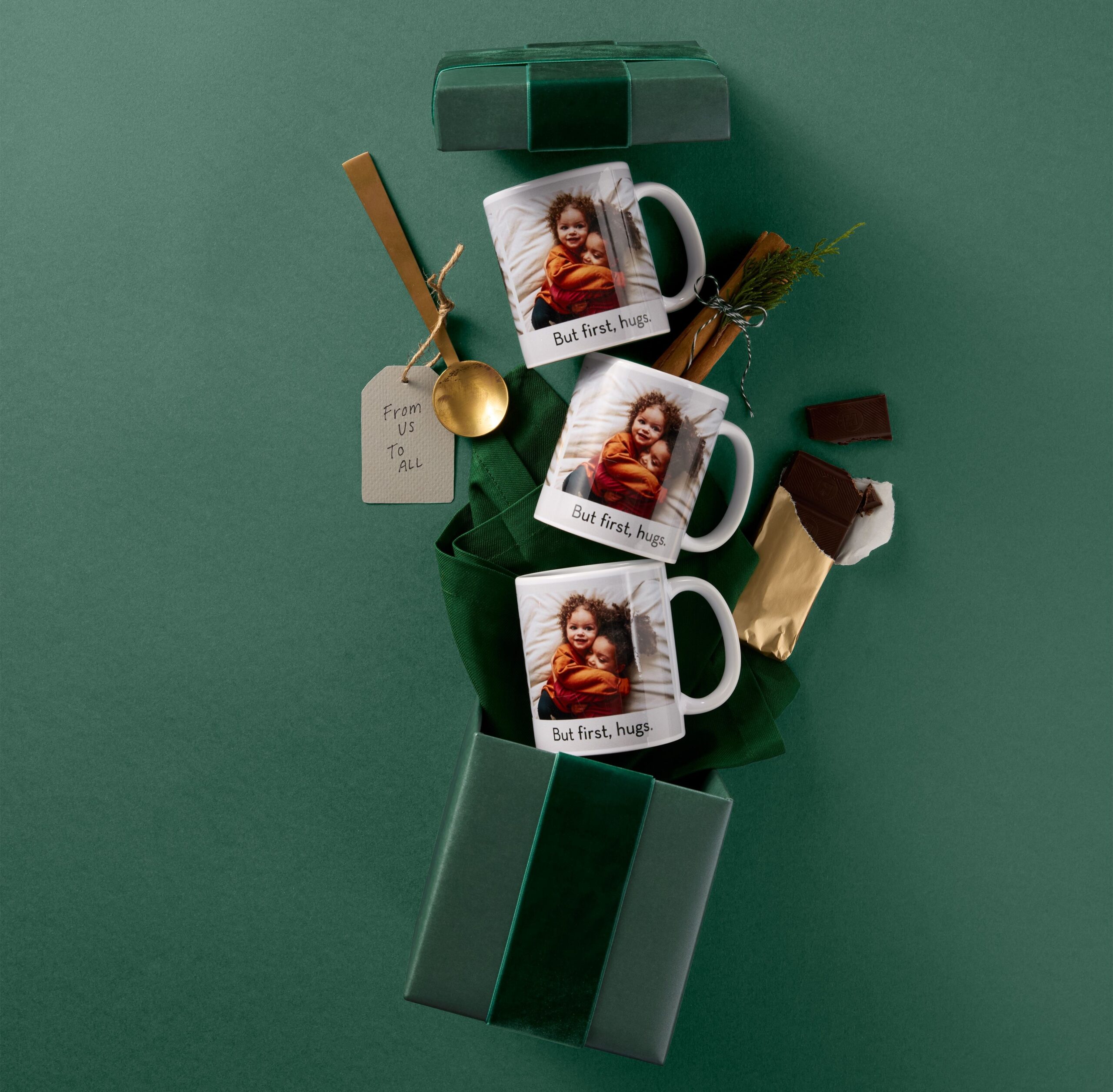 holiday photo mugs