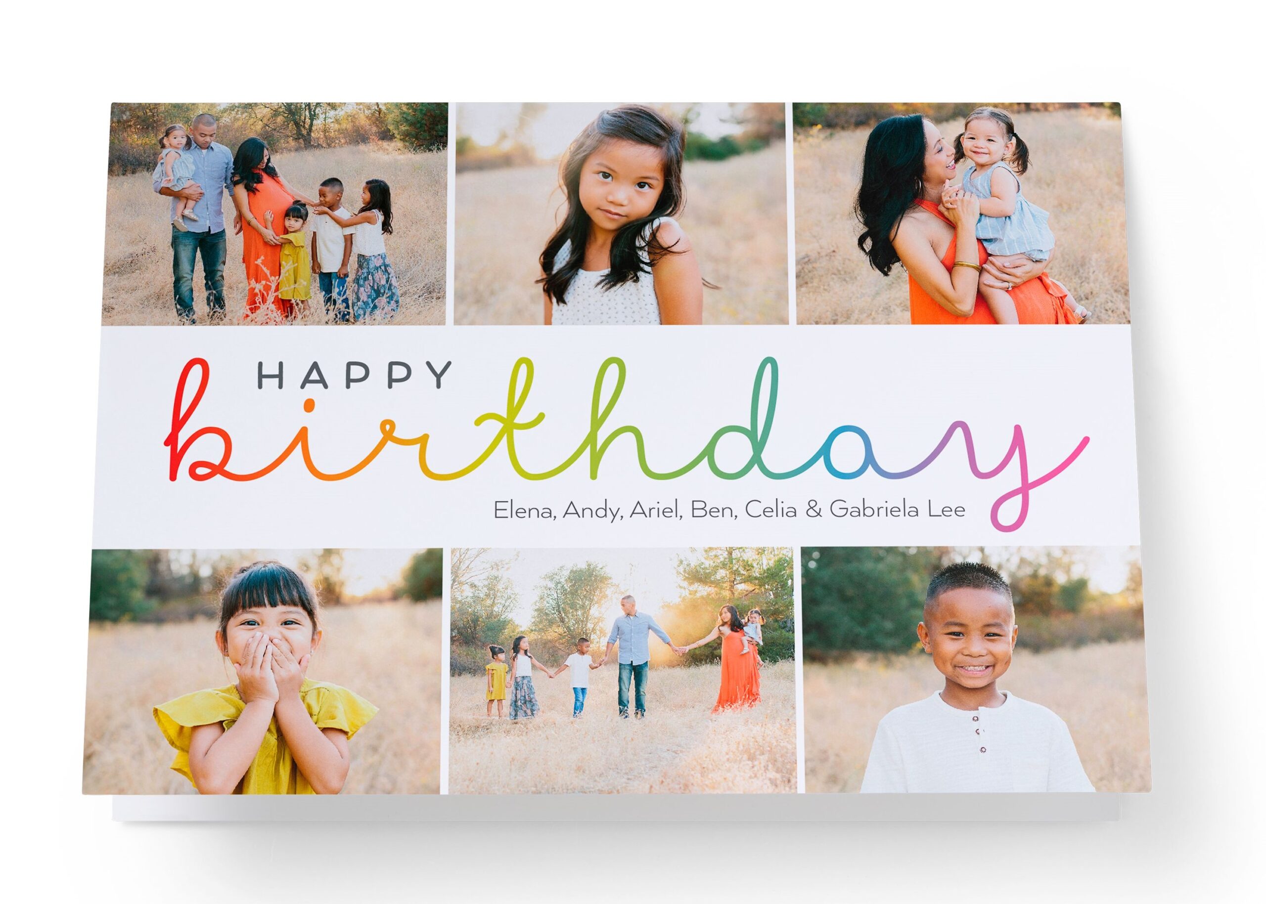 happy birthday card with photos of kids
