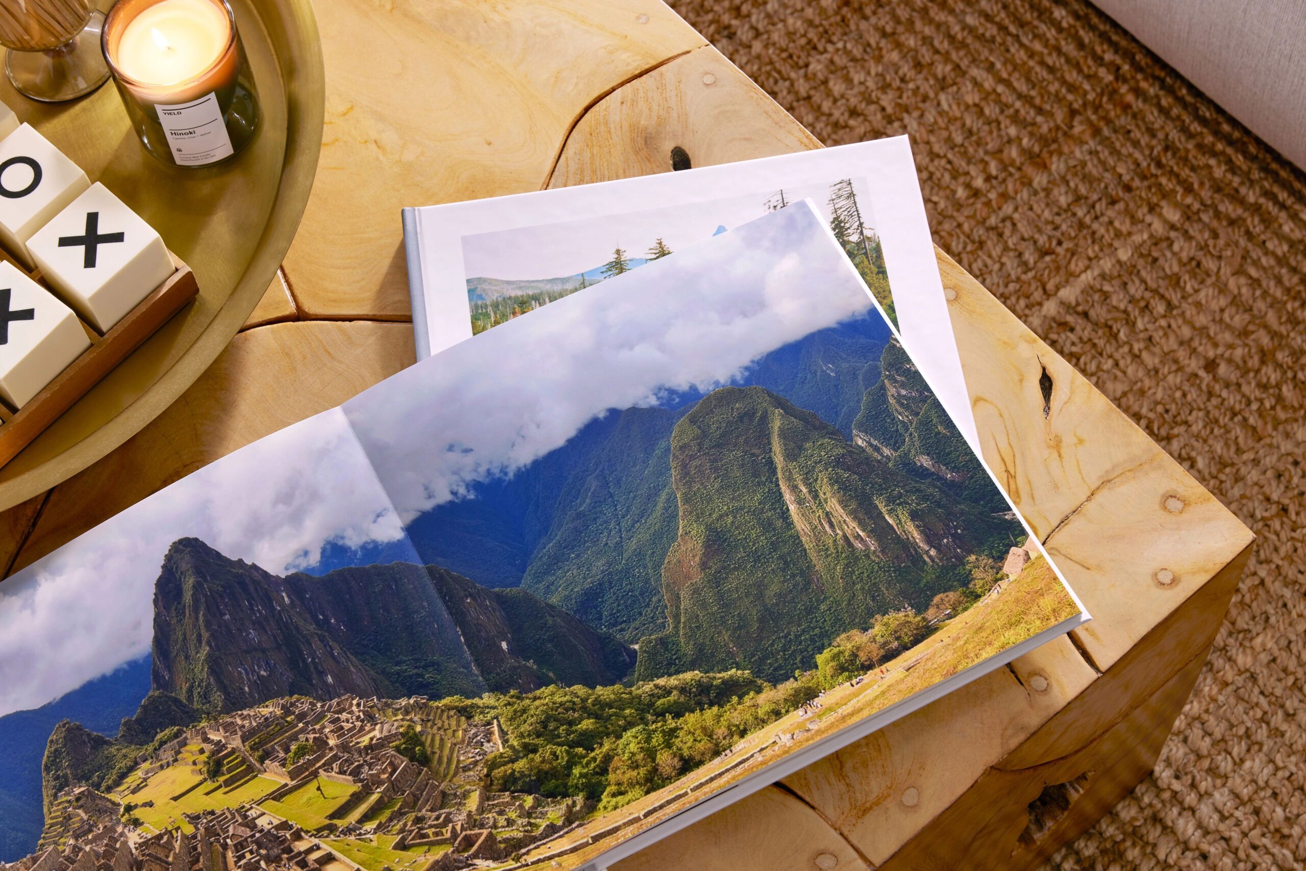 photo book with travel destination