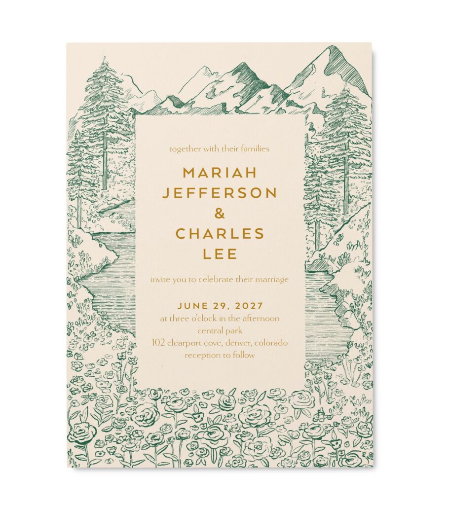 Alpine Affection Wedding Invitation