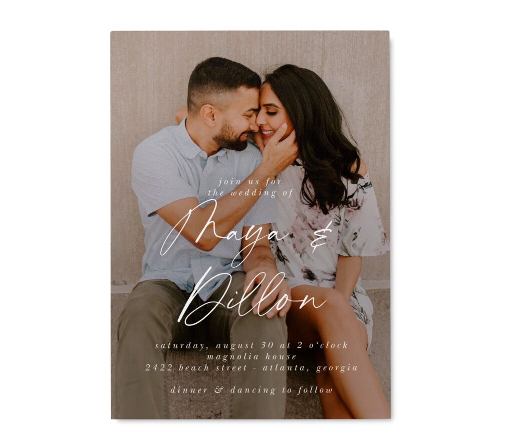 joining in joy wedding invitation