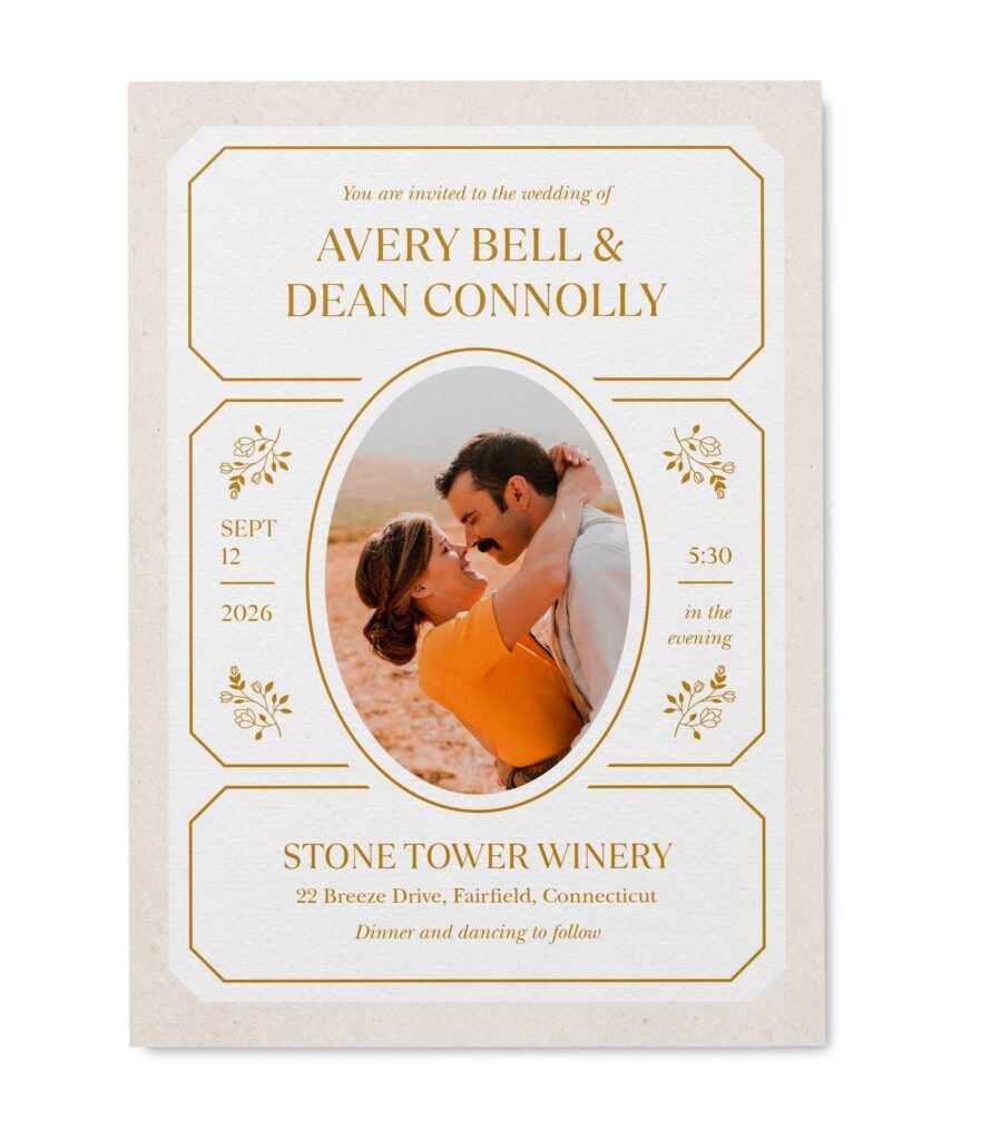 Eloquently Enclosed Wedding Invitation 