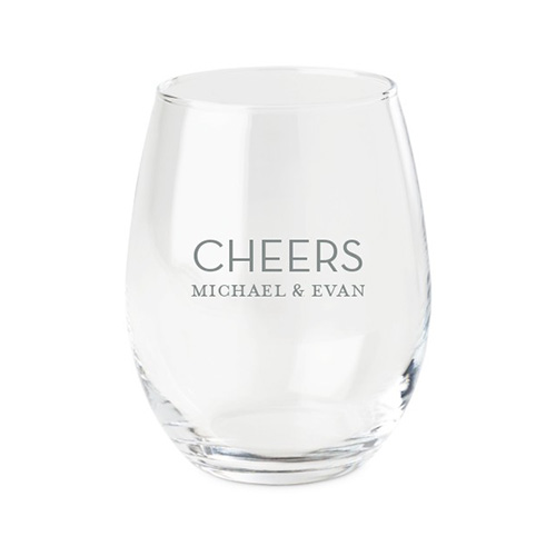 engraved wine glass
