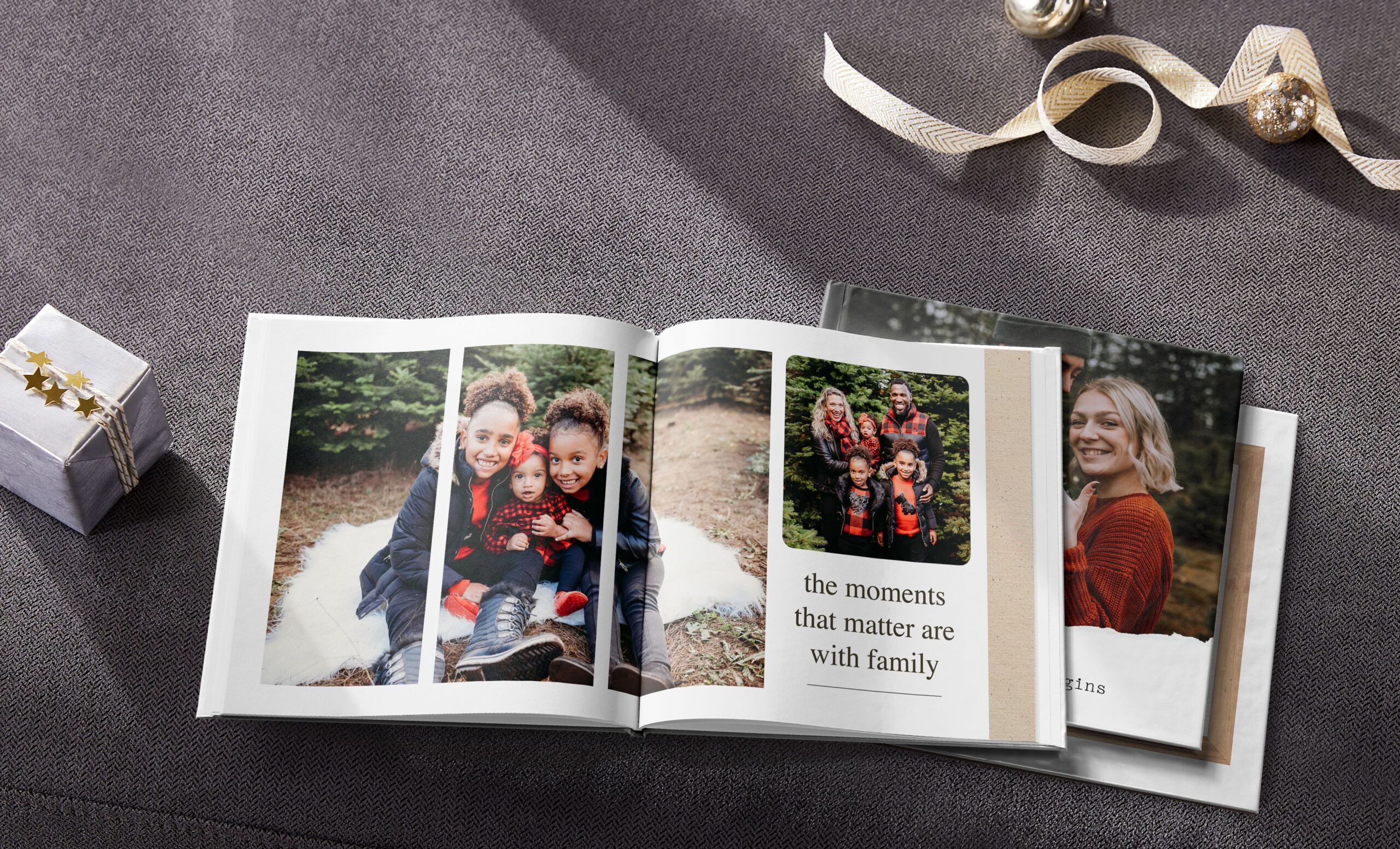 family photo book full of seasonal moments