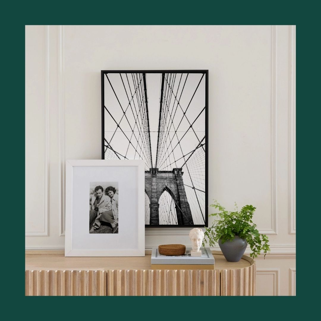 two framed canvas prints