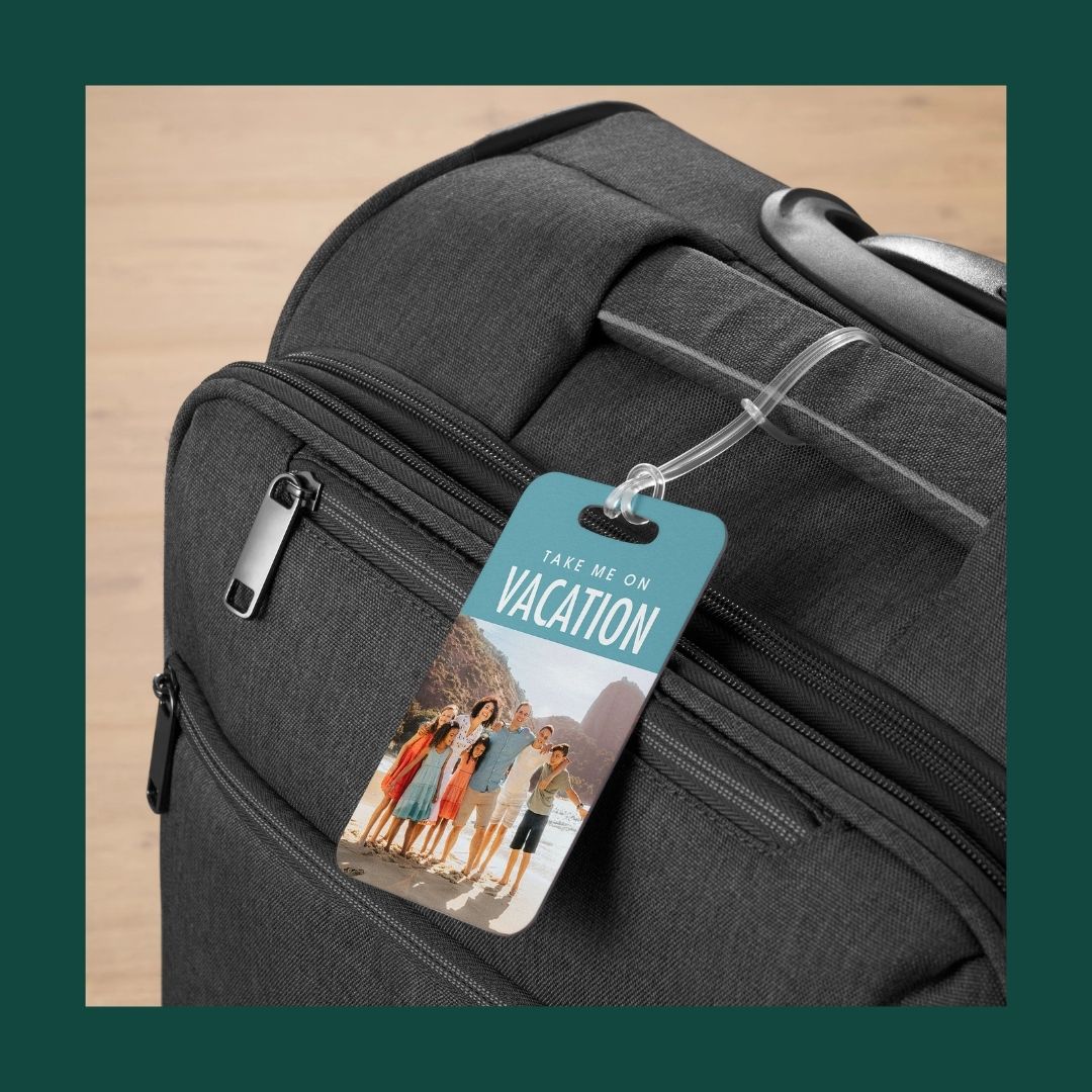 photo luggage tag