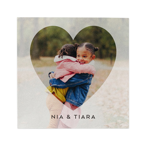 removeable sticker with design featuring kids hugging